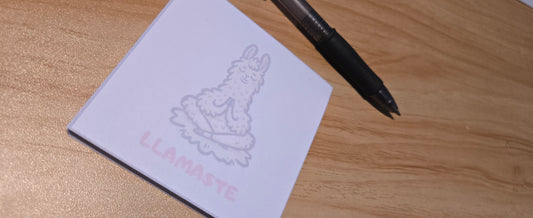 Llamaste Sticky Note Pad – Cute Mindful Llama Notepad (3.3” / 50 Sheets)