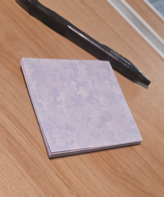 Handmade Camo Sticky Notes – 3.3” Camouflage Notepad for Military, Hunting, or Outdoor Enthusiasts